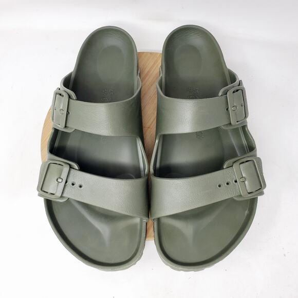 Birkenstock Arizona EVA Sandals 45 Mens Green Slide Straps Buckle Shoes - Picture 1 of 13